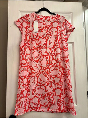 Lilly Pulitzer Floral Swim Cover Up in Red & Pink Size XL NWT